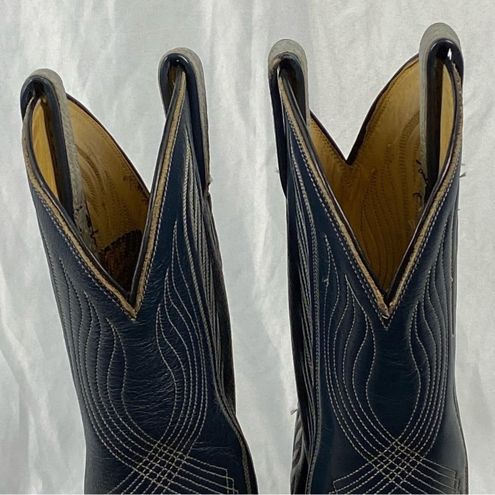 Tony Lama Men’s Gray Western Cowboy Boots Size 7 B Style 8086 - Picture 10 of 16